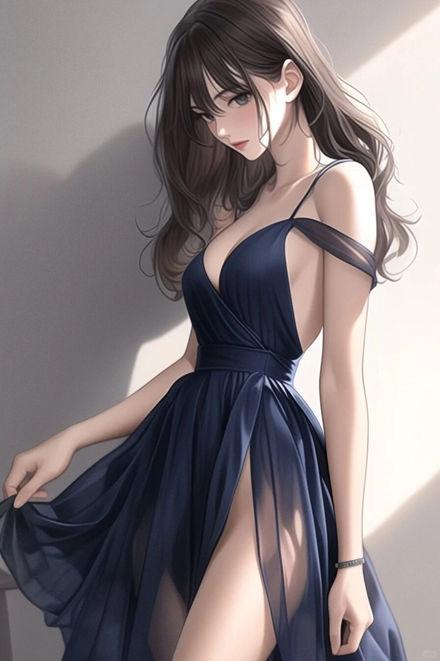 Thần thái lạnh lùng, ánh mắt kiêu sa trong chiếc váy đen đầy bí ẩn.