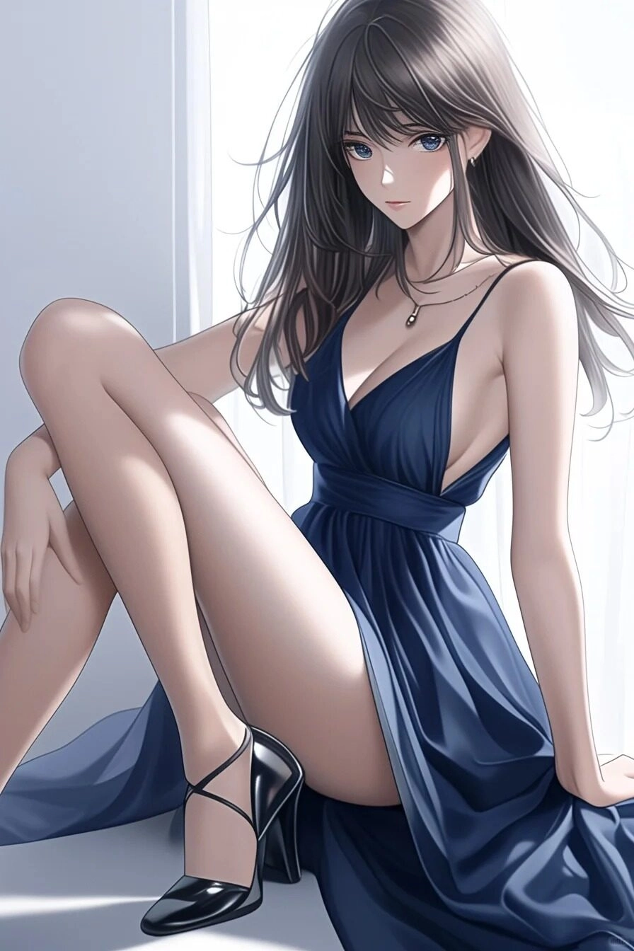 Nét đẹp thanh lịch, chiếc váy lụa mềm mại tôn lên đường cong hoàn mỹ.