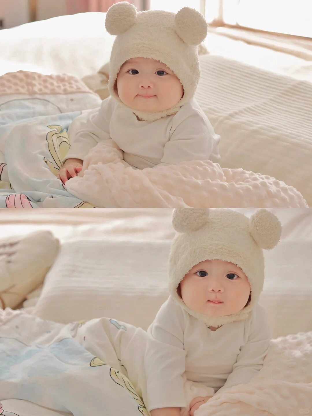 Cặp má phúng phính cùng nụ cười lém lỉnh làm tan chảy mọi trái tim.