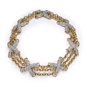 Dây chuyền Pavé X Link Jean Schlumberger Diamond