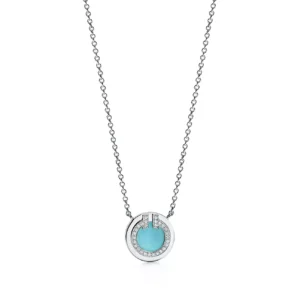 Dây chuyền Tiffany T Diamond White Gold