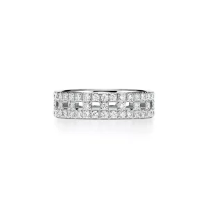 Nhẫn Tiffany T Pavé Diamonds 18k White Gold