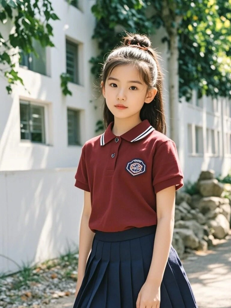 Vẻ đẹp dịu dàng của nữ sinh với trang phục học đường đơn giản, thanh lịch.