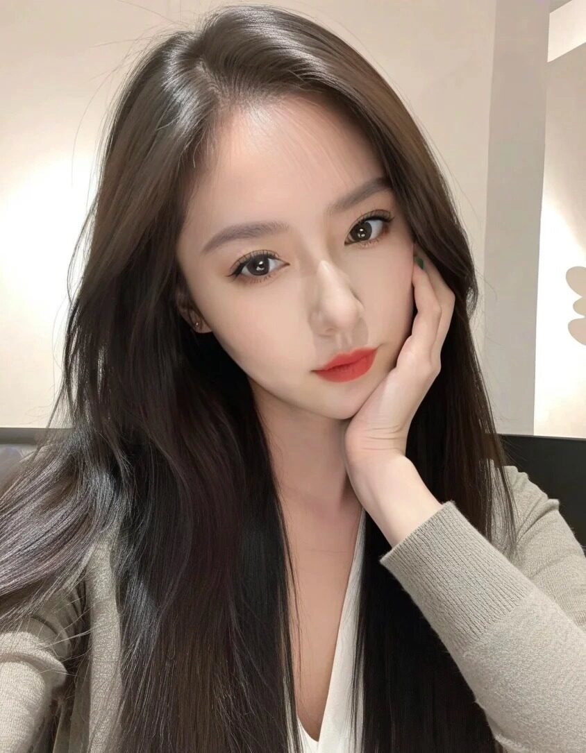 Mái tóc suôn mượt và óng ả làm tăng thêm phần xinh đẹp cho em gái